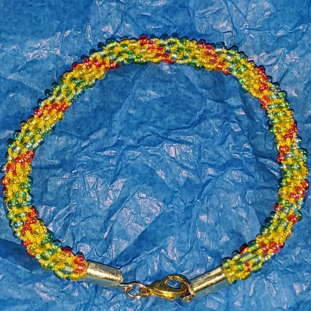 Japanese beaded kumihimo bracelet